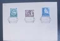 KOPERTA FDC " ŚWIATOWY KONGRES STUDENTÓW" NR 673-675 STAN DOBRY 1953