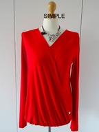 SIMPLE CZERWONA KOPERTOWA BLUZECZKA S/M