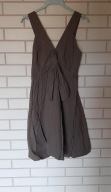 Brązowa sukienka bombka na ramiączkach rozmiar S vintage Y2K