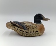 Kaczka - rzeźba z drewna - stara vinatge bardzo ładna kolekcjonerska 20,5cm