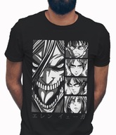 Koszulka męska bawełniana z nadrukiem anime ATTACK ON TITAN ATAK TYTANÓW