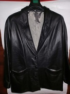 Kurtka skórzana H&B Collection 38 40 marynarka czarna skórzana jak nowa