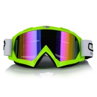 GOGLE NARCIARSKIE FLUO TĘCZOWA SZYBA NA NARTY I SNOWBOARD