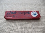 Przedwojenne NIEUŻYWANE WSUWKI-SPINKI DO WŁOSÓW W TEKTUROWYM PUDEŁECZKU