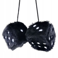 Wisiorek PLUSH DICE LUSTERKO Wsteczne w Samochodzie CZARNE KOSTKI Vintage