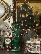 DEKORACJA ŚCIENNA W STYLU ART DECO METALOWE DRZEWO DUŻY BUKIET - 67CM