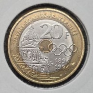 *FRANCJA [1081]*20 franków 1994 100-lecie Międzynarodowego Komitetu Olimpij