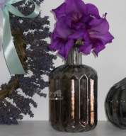 Piękny Wazon modne szkło ryflowane WYPRZEDAŻ SKARBÓW