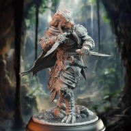 Dragonborn Umbrascale - DM Stash - figurka RPG DnD D&D - druk 3D 14K