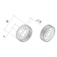 Koło zębate mechanizmu składania lusterka wstecznego Hyundai, Kia,Chevrolet