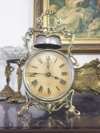 Stary Francuski budzik Japy Freres Pensee z około 1900r