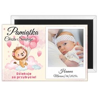 PAMIĄTKA CHRZTU ŚWIĘTEGO magnes ze zdjęciem „Lew i Baloniki” + OPAKOWANIE