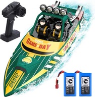 Zdalnie sterowana łódź 30km/h DEERC silnik bezszczotkowy wyścigowa RC LED