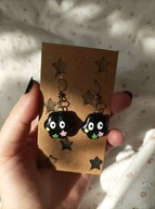 Kolczyki anime - Soot Spirits ze Spirited Away - rękodzieło