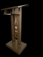 Pulpit liturgiczny, stojący pod ewangeliarz, mównica, ambonka