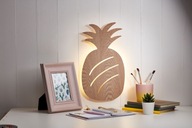 Dekoracja ścienna led drewniana ananas 40 cm Smukee