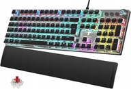 Klawiatura Mechaniczna TECURS MK205 BRAK 2 KLAWISZY ( 8 i <)MOZNA ZAMIENIAC