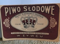 ETYKIETA PRZEDWOJENNA BROWAR ŻYWIEC 1 SZT
