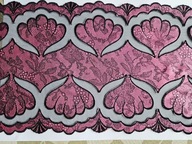 Haft stabilny na tiulu różowy atłasowy szerokość 18cm