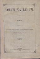 VOLUMINA LEGUM Tom IX - 1889