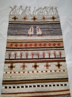 Kilim gobelin PRL wełniany Cepelia PINGWINY UNIKAT
