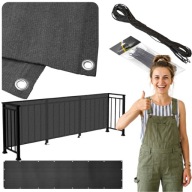 OSŁONA NA BALKON 95% GRAFIT 1X7M MATA BALKONOWA PRZECIWSŁONECZNA UV+ DUŻA