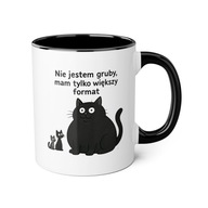 KUBEK DO PRACY NA KAWĘ KOT KSIĄŻKI KOTY GRUBY FORMAT BLACK