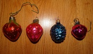 Bombki choinkowe szklane PRL, bombki choinkowe truskawki Prl, vintage