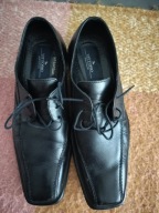 Włoskie buty męskie 43 skóra wizytowe pantofle półbuty idealne wkł29
