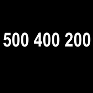 ZŁOTY NUMER, PLATYNOWY NUMER 500 400 200