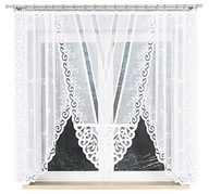 FIRANKA GOTOWA KLASYCZNA ŻAKARDOWA BIAŁA AŻUR DO POKOJU KUCHNI 250X160 CM
