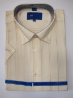 KOSZULA MĘSKA ŻŁÓŁTA BYGEN KRÓTKI RĘKAW 41/42 nr 684B