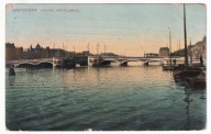 Amsterdam Nowy most Amstel łodzie budynki 1911 r.