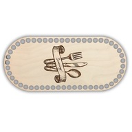 Drewniana Baza do szydełkowania koszyk sztućce grawer ze sklejki makrama