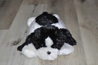 pluszak maskotka pies piesek piesek czarno biały