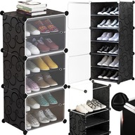 SZAFKA NA BUTY MODUŁOWA REGAŁ ORGANIZER PÓŁKI PRZEZROCZYSTE DRZWI