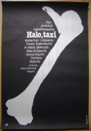 HALO,TAXI -plakat filmowy grafika Wiesław Wałkuski