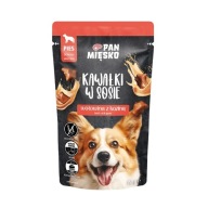 Pan Mięsko Karma mokra dla psa Kawałki w sosie Wołowina z koziną 10x150 g