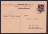 1940 GG Polskie kartki z nadrukiem gapa Fi Cp 6A gw.Rzadkosz