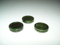 GUZIKI ZIELONE,PERŁOWE VINTAGE - 3 SZT.