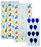 TOREBKI PAPIEROWE CUKIERKI SŁODYCZE NAKLEJKI 10SZT