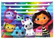 Teczka na Dokumenty Rysunki A4 Folder Koperta na Zatrzask KOCI DOMEK GABI