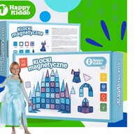HAPPY KIDDO KLOCKI MAGNETYCZNE 75 ELEM 3D ZESTAW DO BUDOWANIA +3 LATA 5303