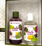 Yves Rocher BOX Hello Printemps Porzeczka Cytrusy Imbir 100ml perfum + żel