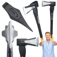 SIEKIERA BLACK ROZŁUPUJĄCA DUŻA WYTRZYMAŁA DO OGRODU FIBERGLASS