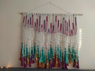 Piękna, duża, kolorowa makrama, łapacz snów