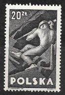 ROCZNIK 1947 Fi 440b** szaroczarny pap.w !!! BARDZO RZADKI PAPIER gw/opis