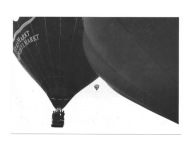 Pocztówka - Balony i zawody w czerni i bieli ...