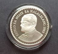 LESOTO 10 MALOTI 1988 PAPIEŻ JAN PAWEŁ II SREBRO RZADKA Promo Okazja