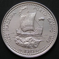 Portugalia 100 escudos 1989 - Madeira Porto Santo - żaglowiec Ave Maria